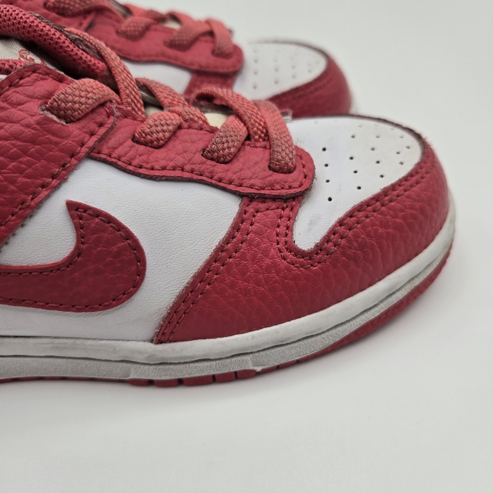 Nike Dunk Low Archaeo Reddish Pink White Unisex Toddler Size 10C DC9562-111 - Picture 8 of 14